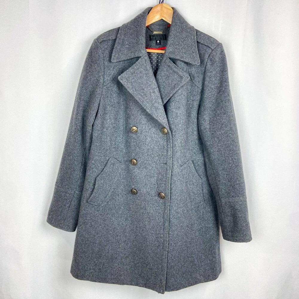 Worthington Heavyweight Wool Blend Coat XL Gray Flannel